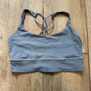 Lululemon Athletica Gray Sports Bra with Criss-Cross Back